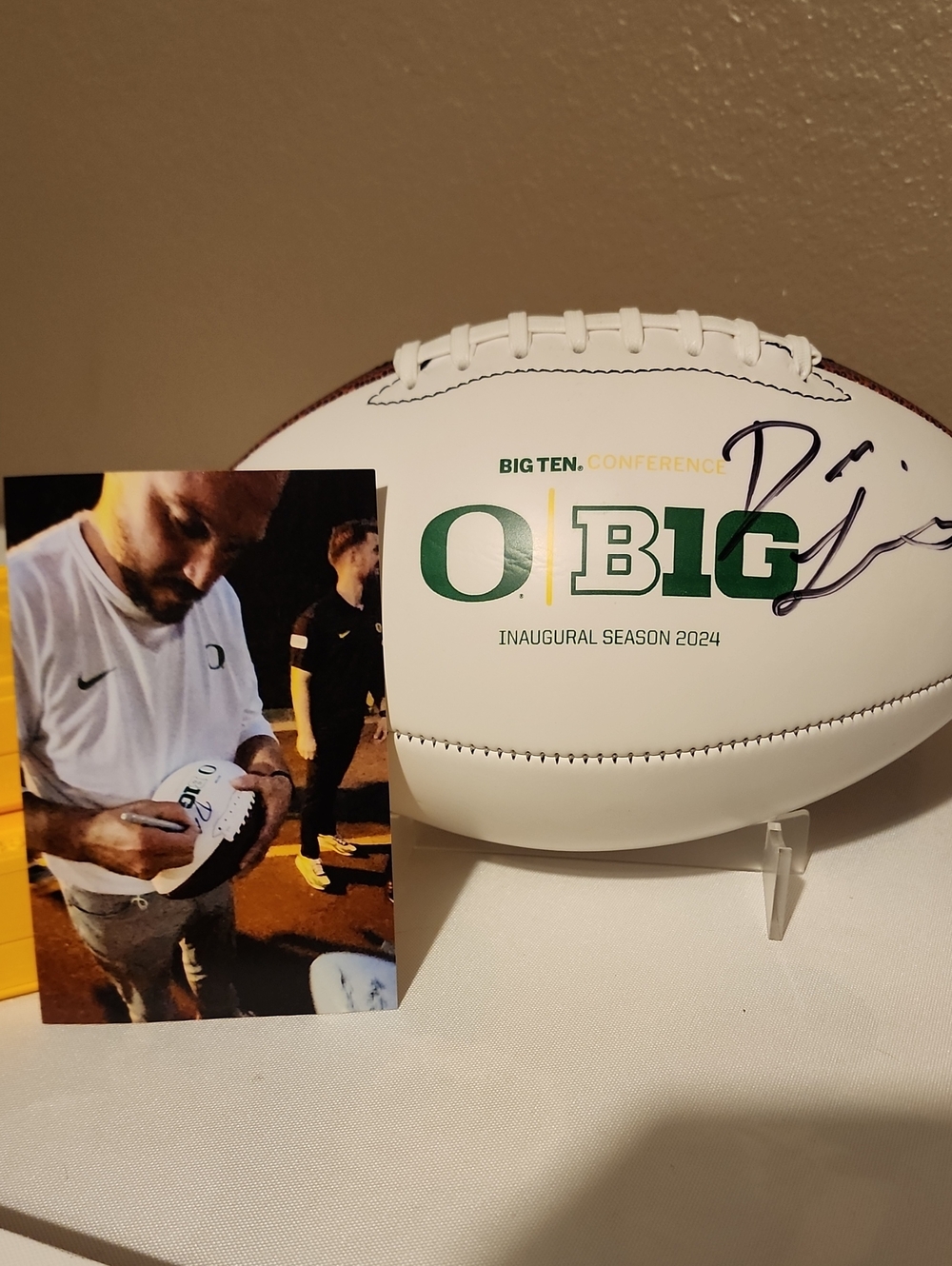 Dan Lanning Signed Oregon Ducks Big Ten Inaugural Season 2024 Autographed